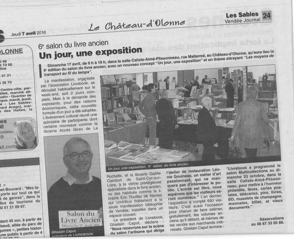 Journal des Sables du 07 Avril 2016