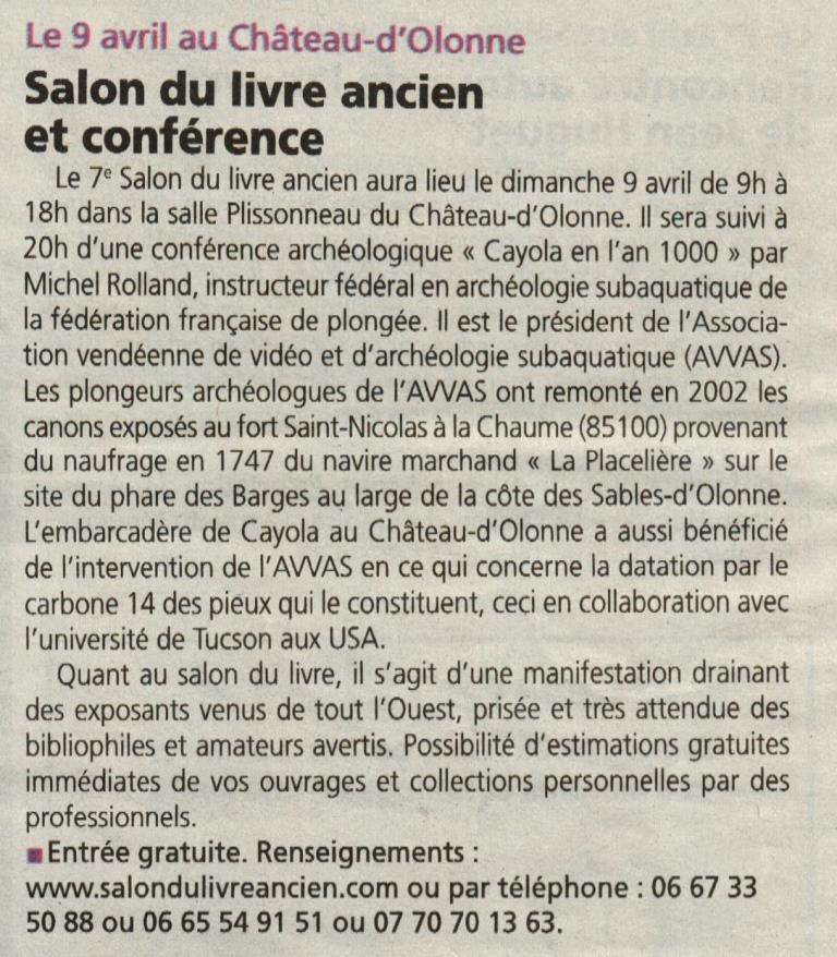 Journal des Sables du 23 Mars 2017