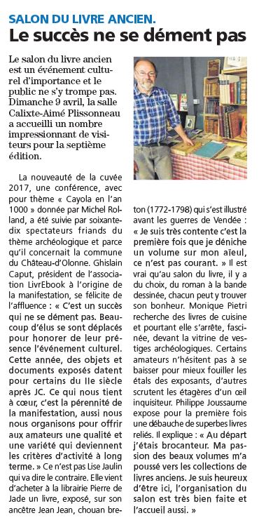 Journal des Sables du 13 Avril 2017