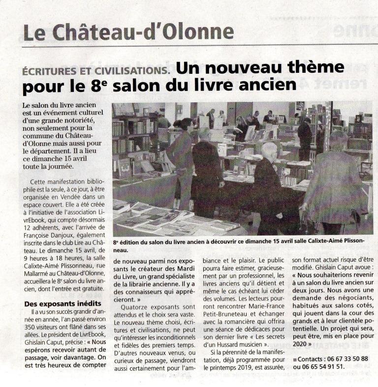 Journal des Sables du 12 Avril 2018