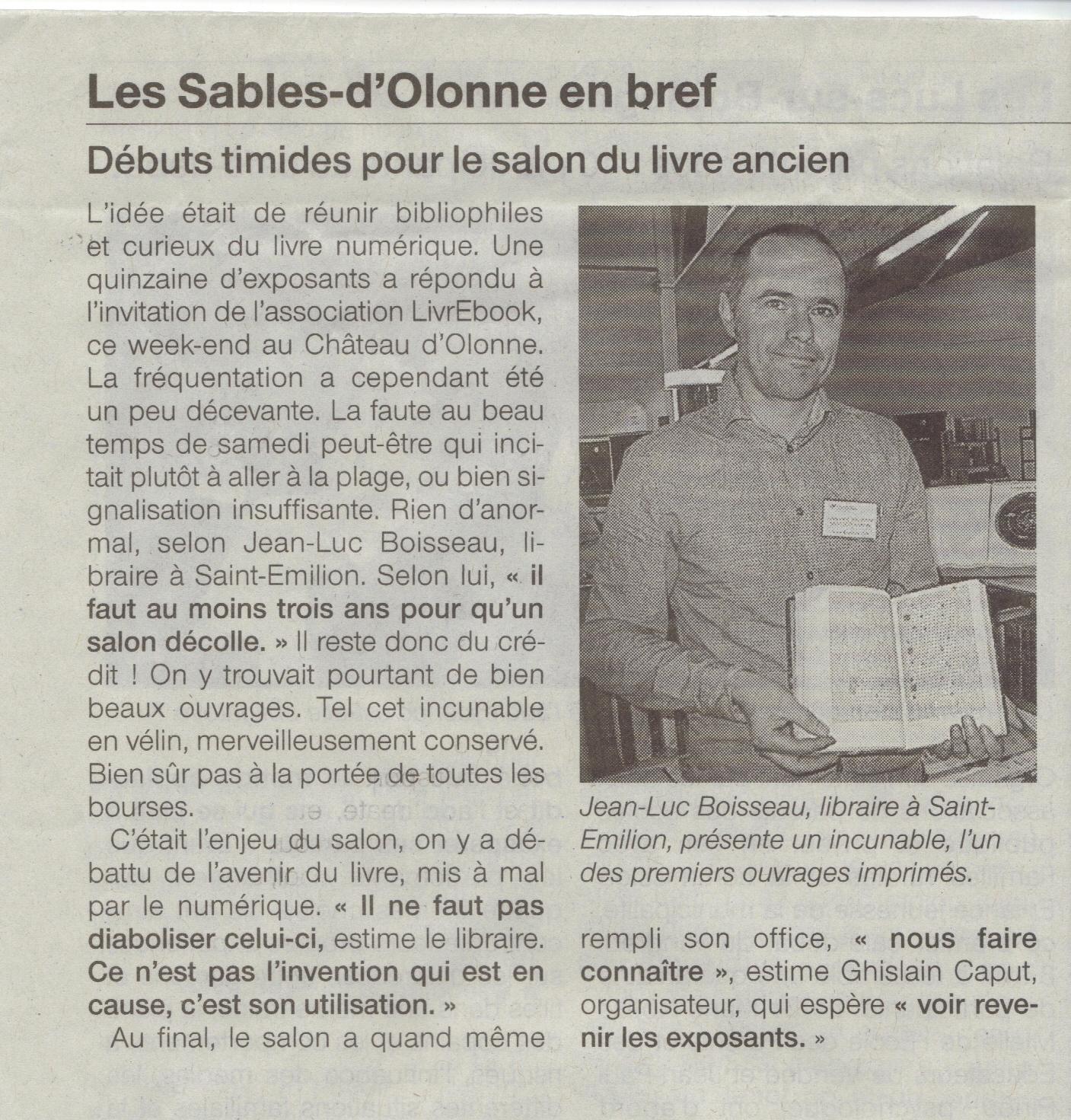 Ouest France du 12 Avril 2011