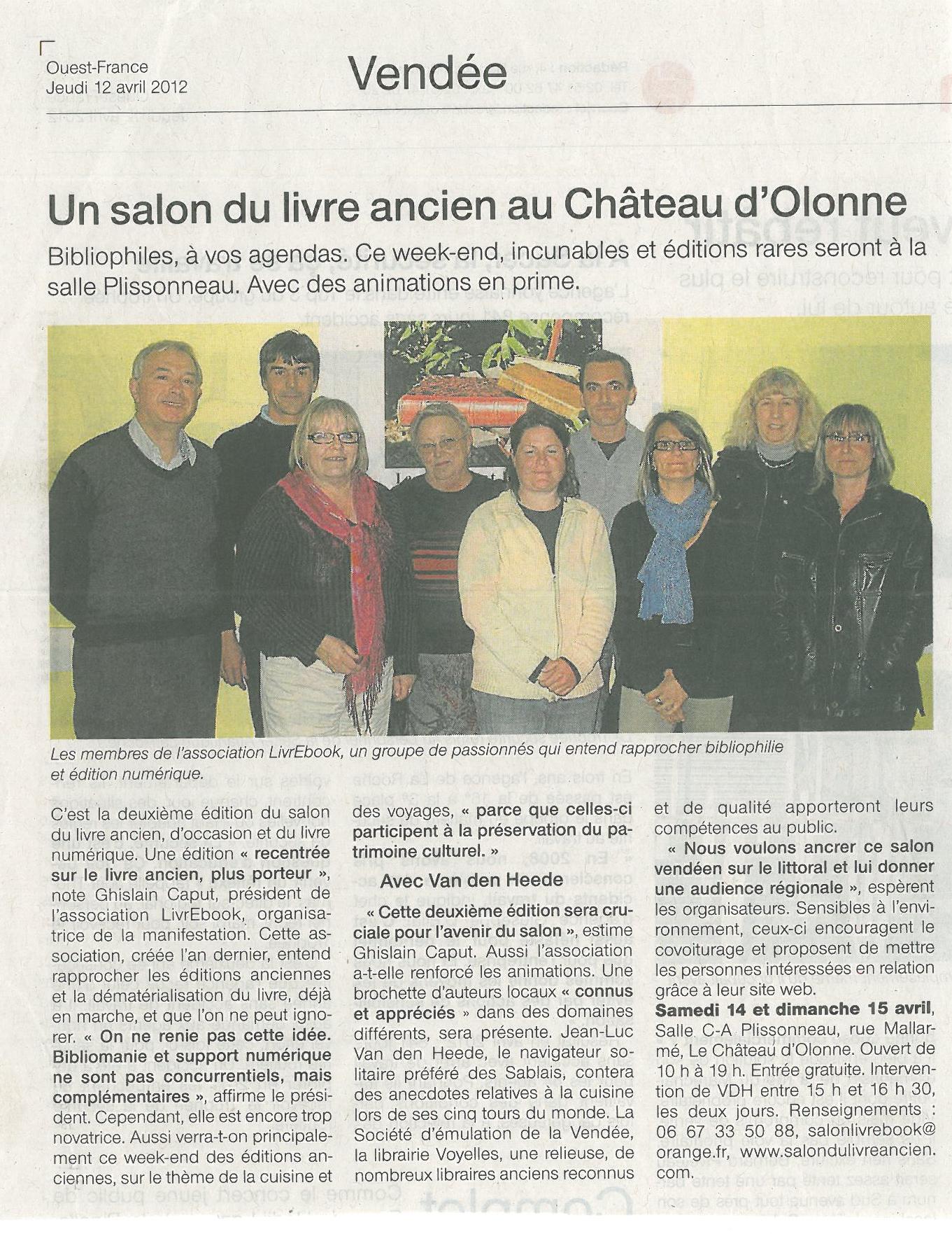 Ouest France du 12 Avril 2012